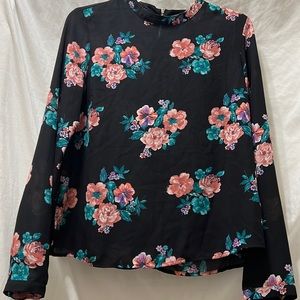 Forever 21 Long Sleeve Floral Blouse